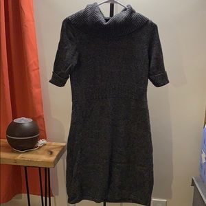 Black and White heathered sweater dress